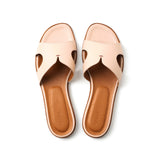 Yumi Slide in Classic Beige Leather