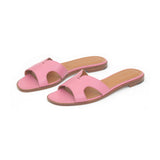 Yumi Slide in Classic Pink Leather