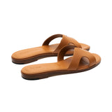 Yumi Slide in Classic Tan Leather