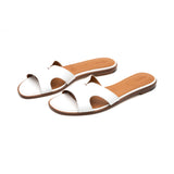 Yumi Slide in Classic White Leather