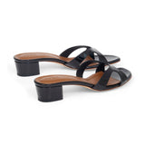 Group Made-To-Order (GMTO) Bella 35 Heeled Sandal in Black Patent Leather