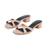 Group Made-To-Order (GMTO) Bella 35 Heeled Sandal in Classic Dusty Rose Leather