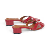 Group Made-To-Order (GMTO) Bella 35 Heeled Sandal in Rouge Patent Leather