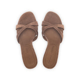 Carrie 75 Heeled Sandal in Mocha Suede Leather