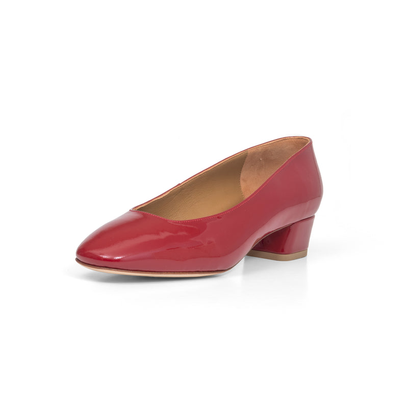 Cate 35 Pump in Rouge Patent Leather