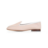 Claudia Loafer in Rose and White Leather
