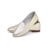 Claudia Loafer in Metallic Gold Leather