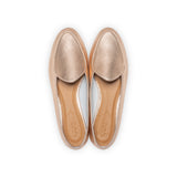 Claudia Loafer in Metallic Rose Gold Leather