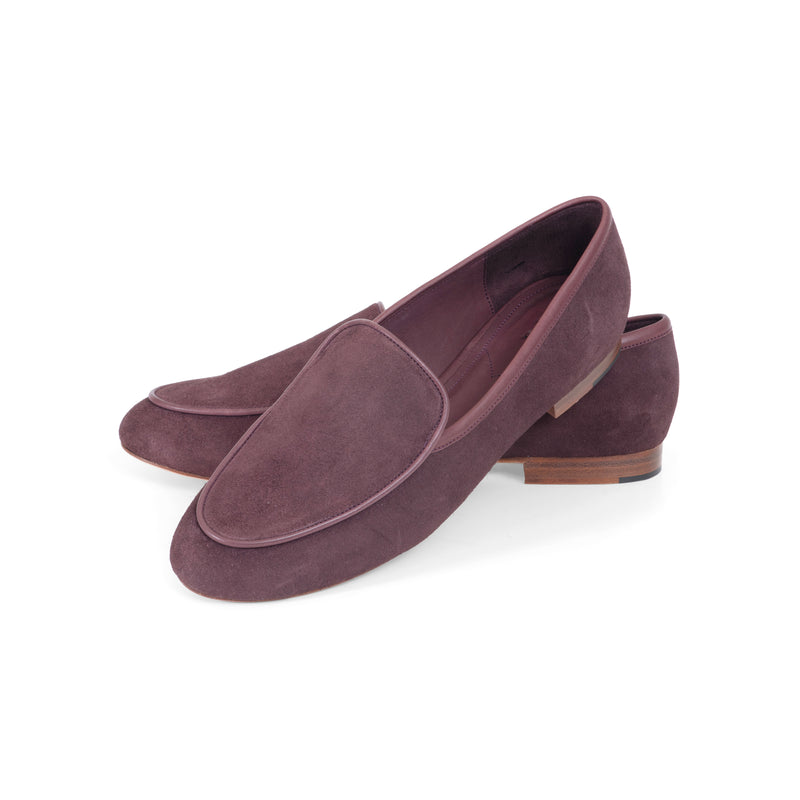 Gigi Loafer in Burgundy Suede Leather