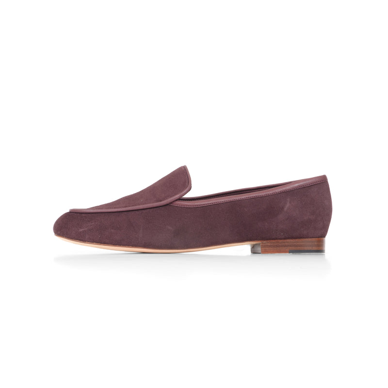 Gigi Loafer in Burgundy Suede Leather