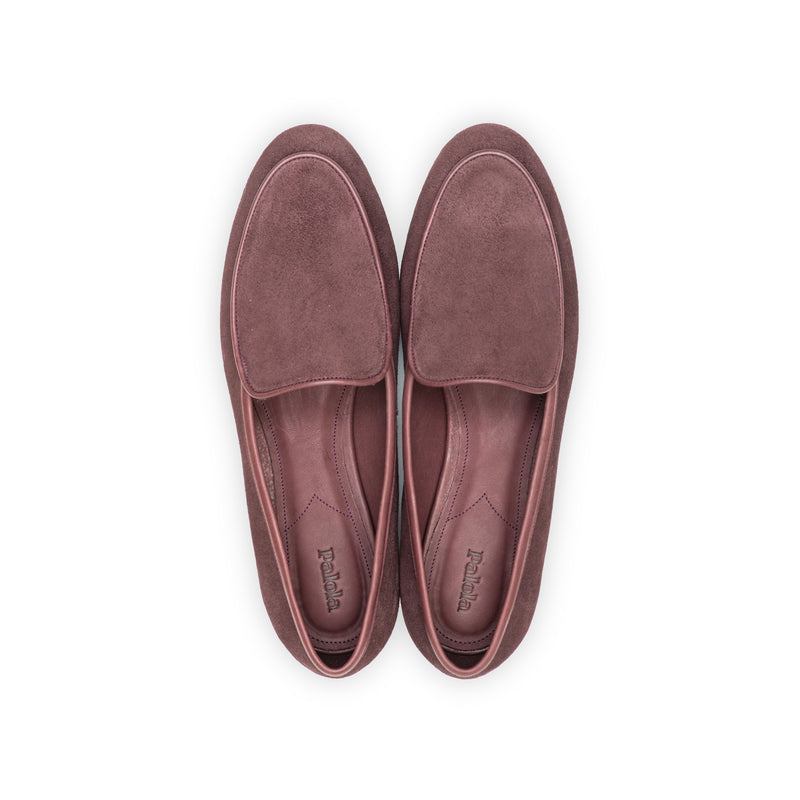 Gigi Loafer in Burgundy Suede Leather