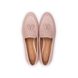 Gigi (Tassel) Loafer in Beige Rose Nappa Leather