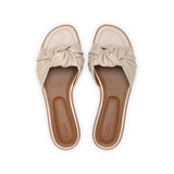 Gisele Slide in Sand Nappa Leather