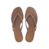 Rachel 55 Heeled Sandal in Mocha Suede Leather
