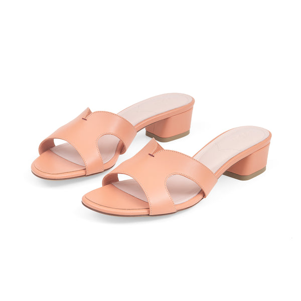 Group Made-To-Order (GMTO) Yumi 35 Heeled Sandal in Classic Salmone Leather