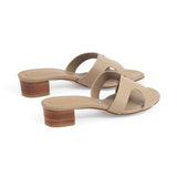 Group Made-To-Order (GMTO) Yumi 35 Heeled Sandal in Classic Tortora Leather