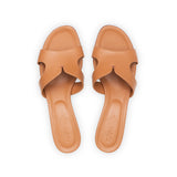 Yumi 35 Heeled Sandal in Classic Tan Leather