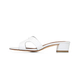 Yumi 35 Heeled Sandal in Classic White Leather