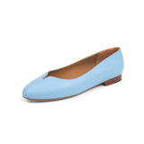 Yumi Ballet Flat in Sky Blue Nappa Leather