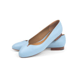 Yumi Ballet Flat in Sky Blue Nappa Leather