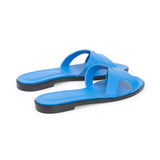 Group Made-To-Order (GMTO) Yumi Slide in Azure Nappa Leather