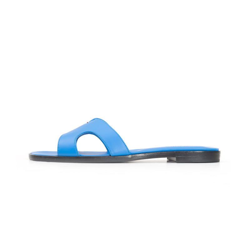 Group Made-To-Order (GMTO) Yumi Slide in Azure Nappa Leather