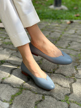 Group Made-To-Order (GMTO) Yumi Ballet Flat in Classic Cemento Leather