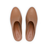 Zoe 55 Heeled Mule in Caramel Nappa Leather