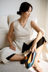 Yumi Ballet Flat in Classic Pilote Leather