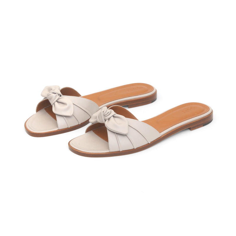 Group Made-To-Order (GMTO) Cherie Slide in Classic Egret Leather