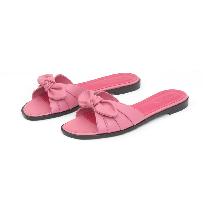 Group Made-To-Order (GMTO) Cherie Slide in Classic Pink Leather