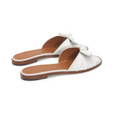 Cherie Slide in Classic White Leather