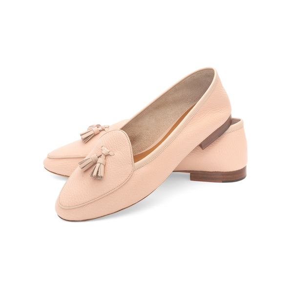 Claudia (Tassel) Loafer in Cameo Leather