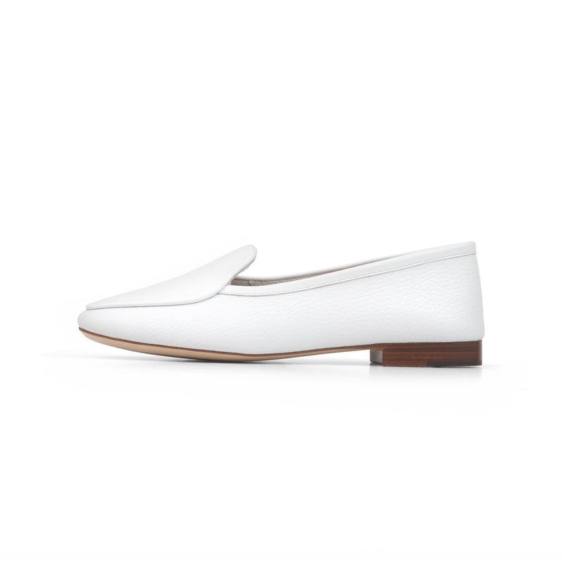 Claudia Loafer in White Leather