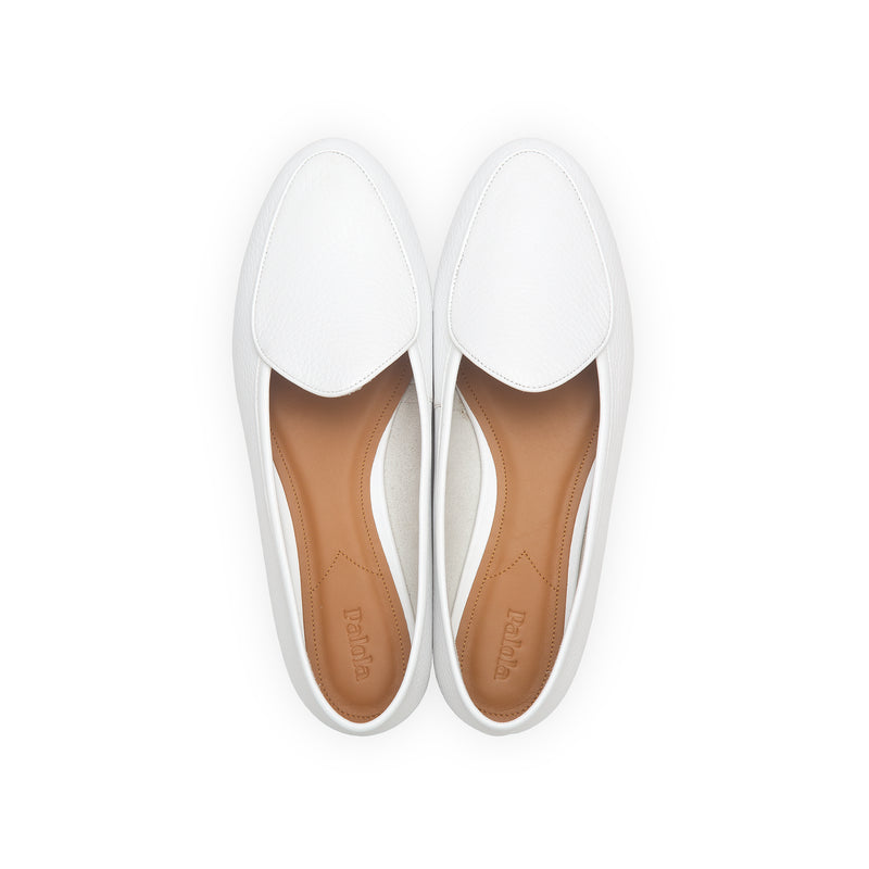 Claudia Loafer in White Leather