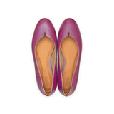 Yumi Ballet Flat in Classic Prugna Leather