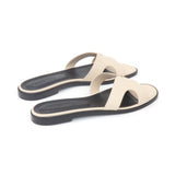 Yumi Slide in Classic Ivory Leather